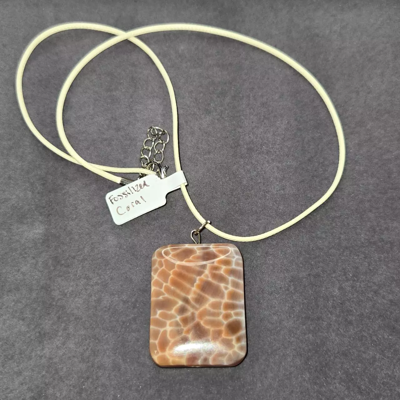 plant/Fossilized Coral Necklace-0