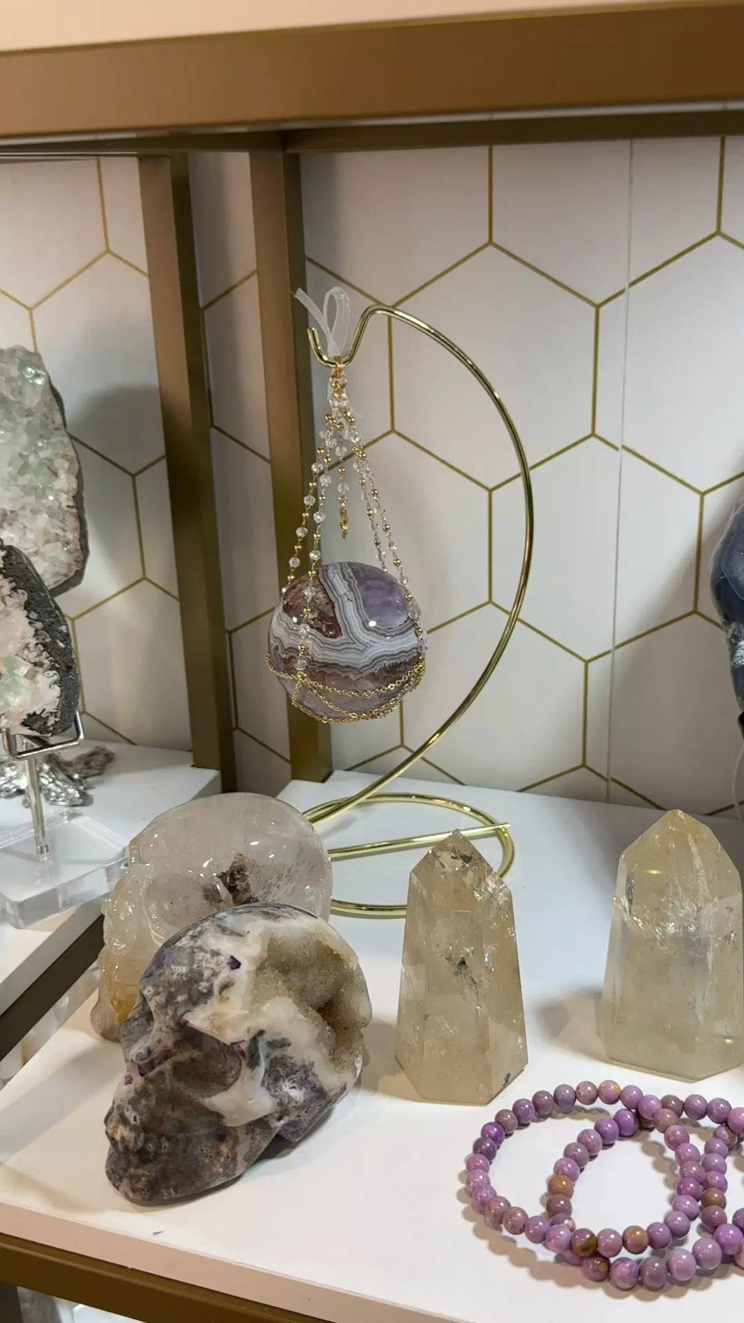 plant/Gold sphere cradle-0