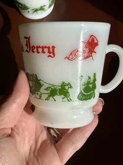 plant/Hazel Atlas Tom & Jerry MilkGlass Mugs-2-thumbnail