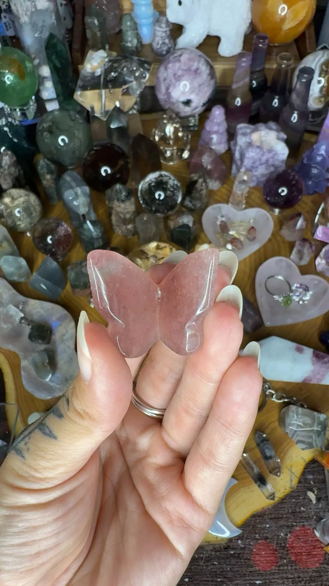 plant/Strawberry quartz butterfly 6-0