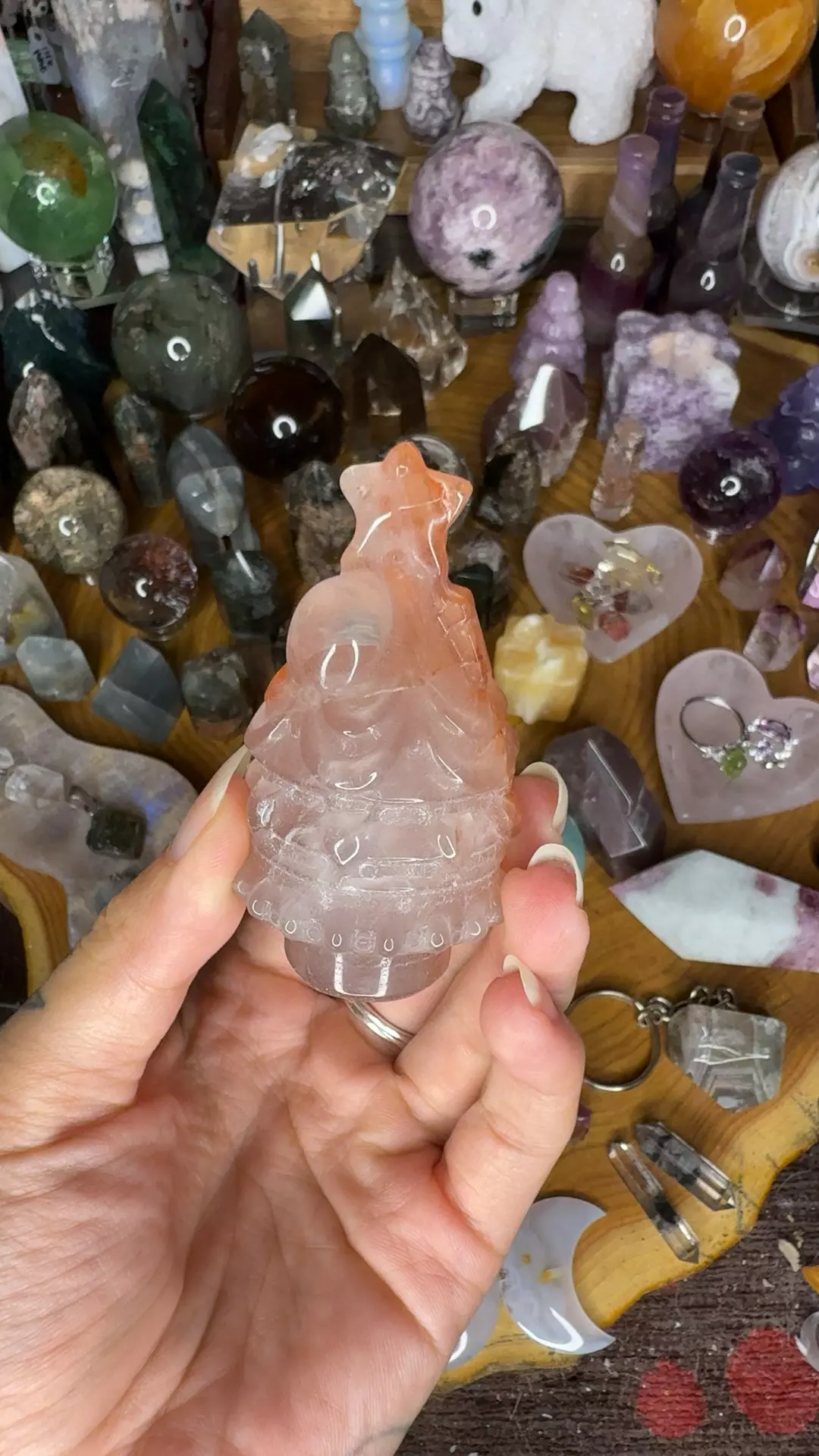 plant/Fire quartz Christmas tree 35-0