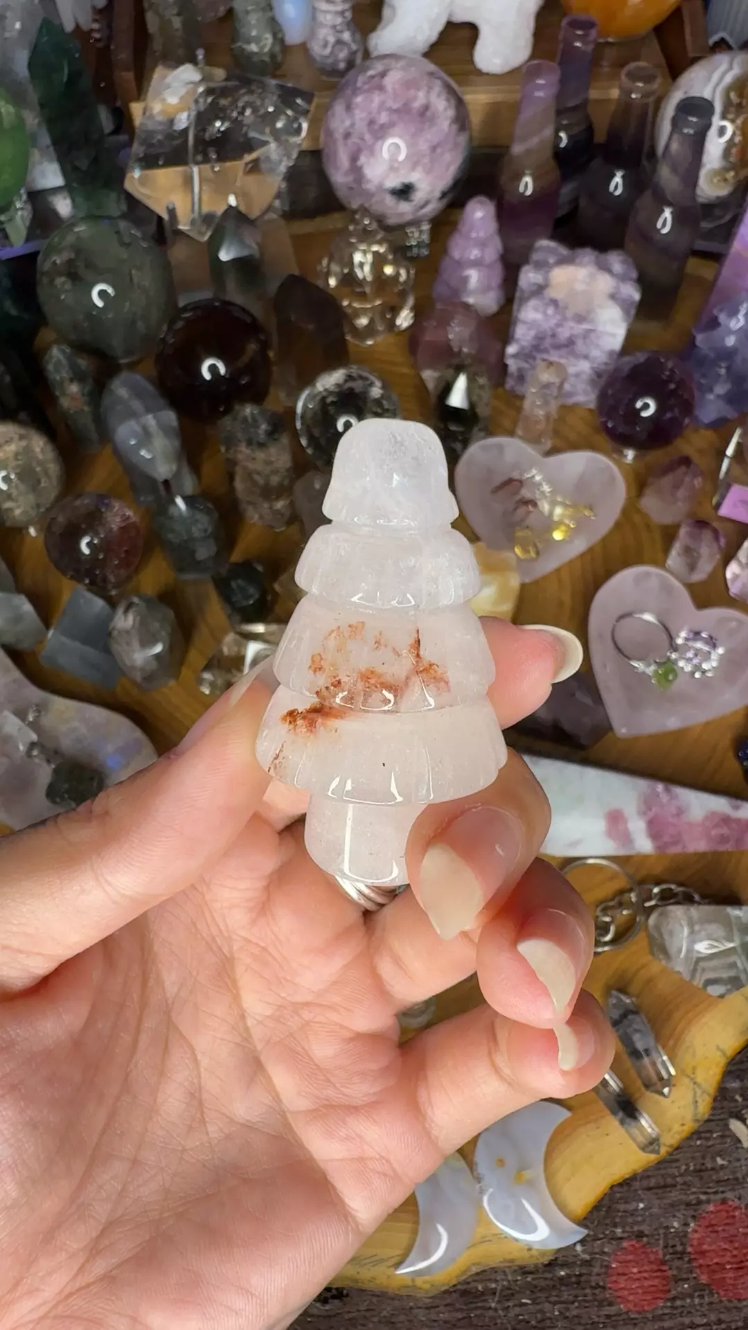 plant/Clear quartz tree 16-0