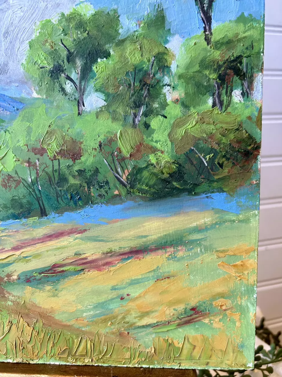 plant/original Acrylic hill painting-3