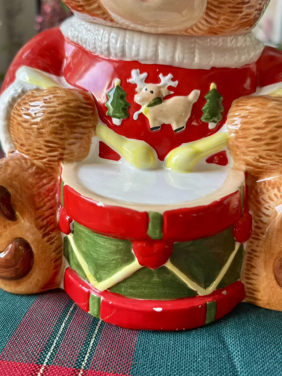 plant/Drummer bear cookie jar-3