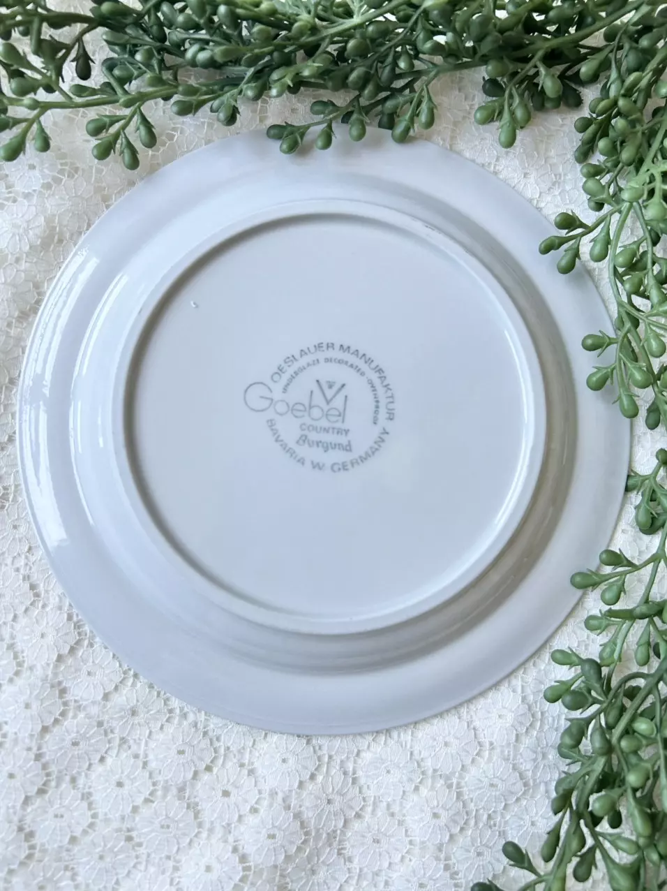 plant/Goebel German 7 3/4” saucer-2