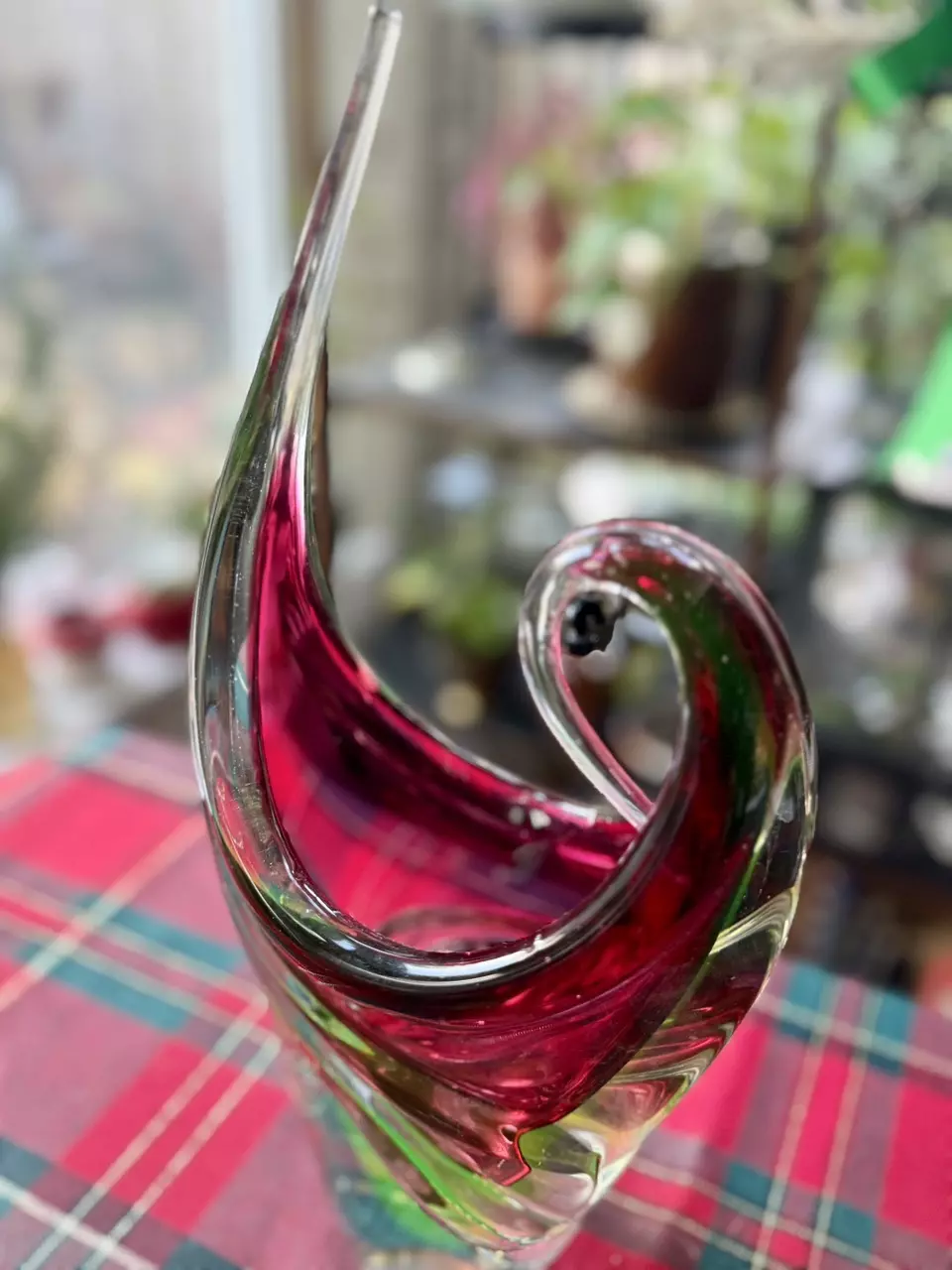 plant/Murano-style glass vase-2