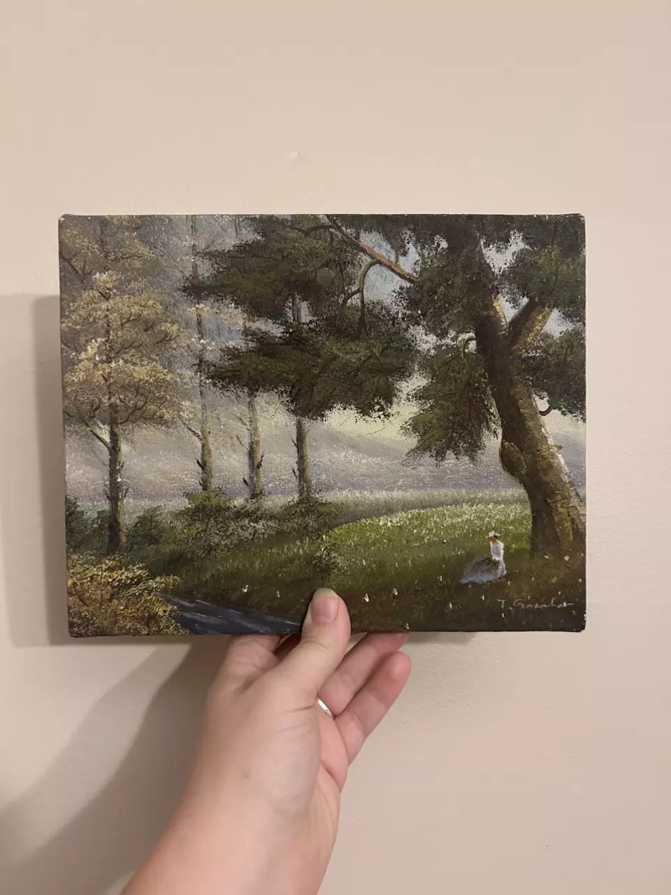 plant/Vintage Painting on Canvas-0