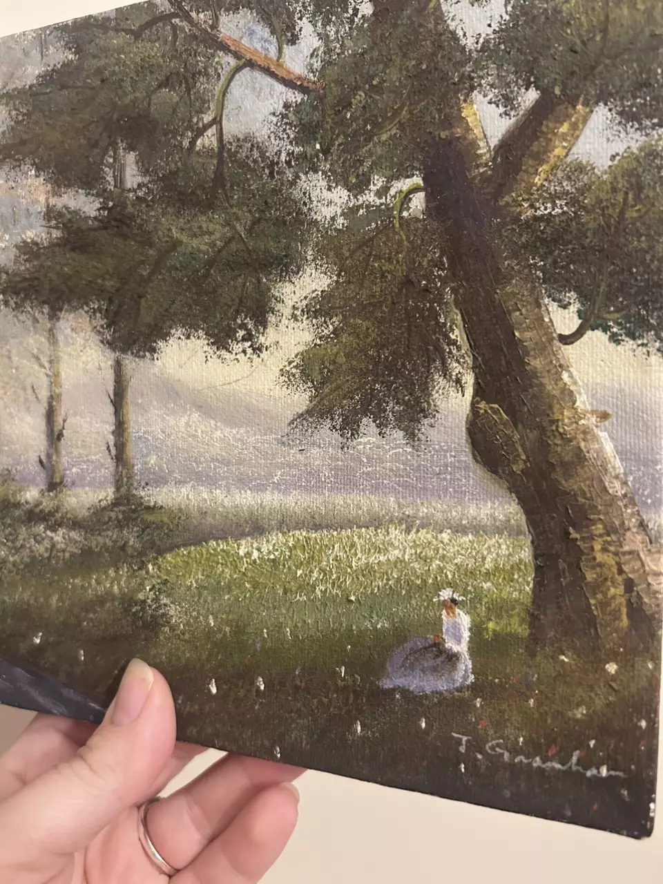 plant/Vintage Painting on Canvas-1