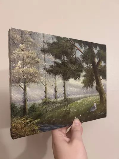 plant/Vintage Painting on Canvas-4-thumbnail