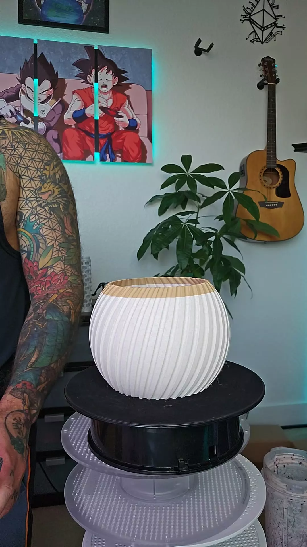 plant/Sphere 4in sw - Latte/forest marble-0