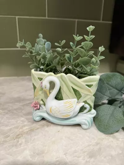 plant/Porcelain Swan Planter-0-thumbnail