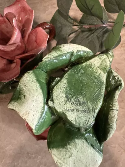 plant/Capodimonte Porcelain Flower Candle Holder-3-thumbnail