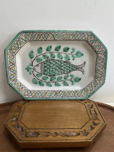 plant/Tre Erre Palermo ceramic fish platter-0-thumbnail