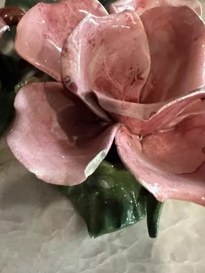 plant/Capodimonte Porcelain Flower Candle Holder-2-thumbnail