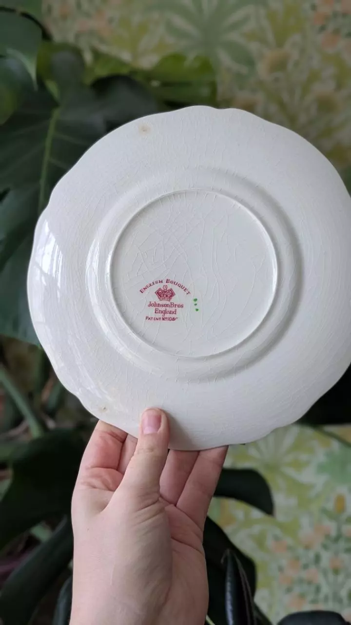 plant/johnson brothers English bouquet salad plate - 2 available-1