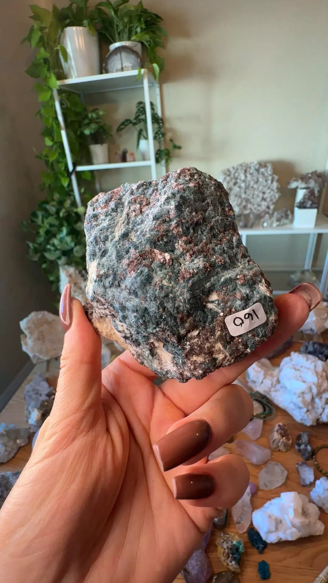 plant/Blue tour mine in lepidolite 160-0