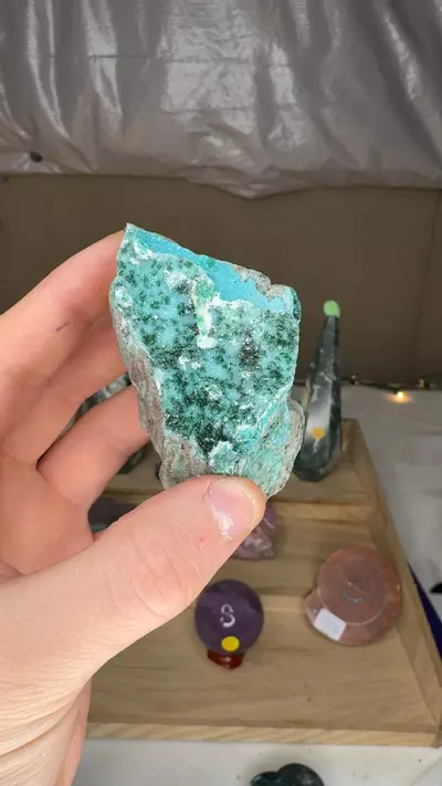 plant/Druzy Chrysocolla Congo $33-0-thumbnail
