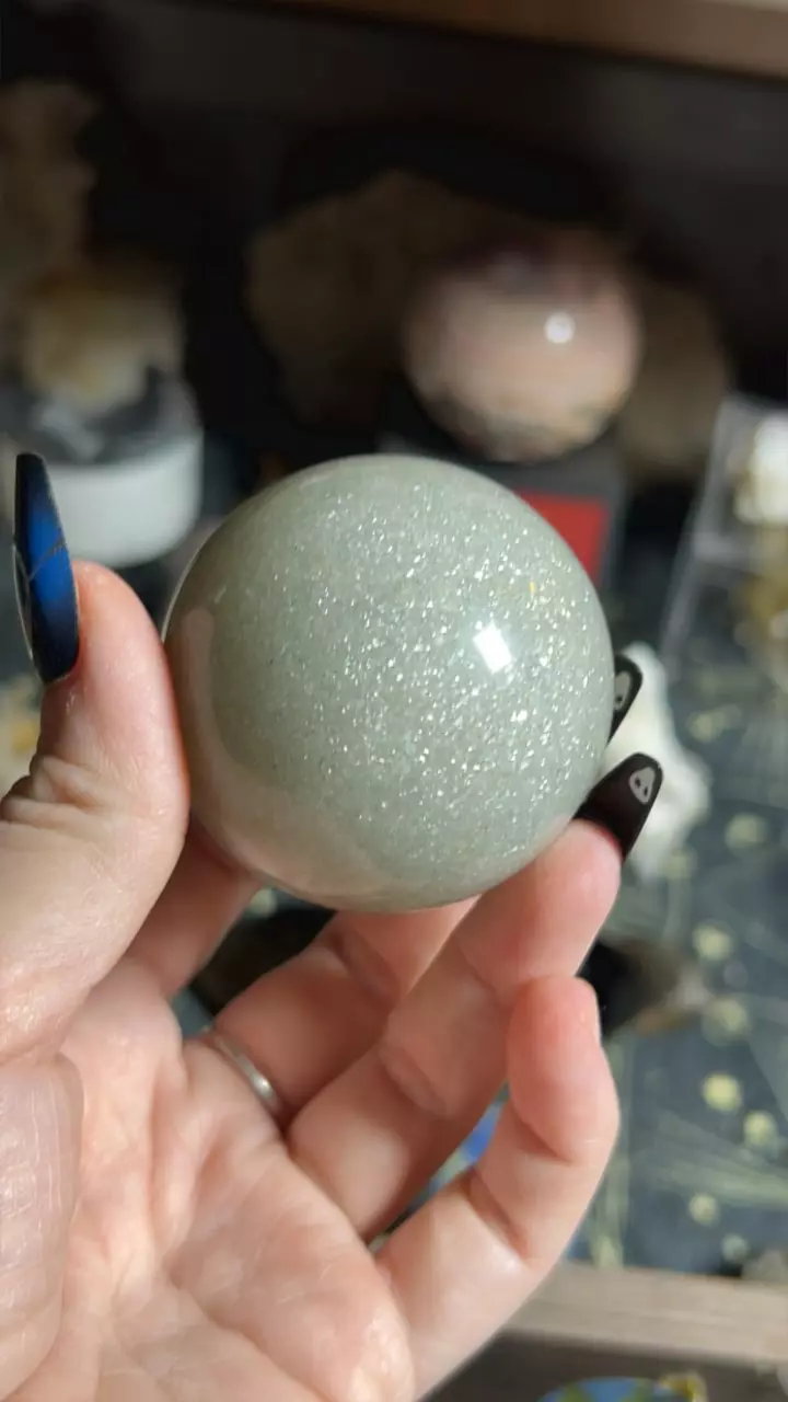 plant/Sage Mica Sphere-0