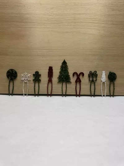 plant/5pk Variety Prop Pin Red/Green/White Glitter-0-thumbnail