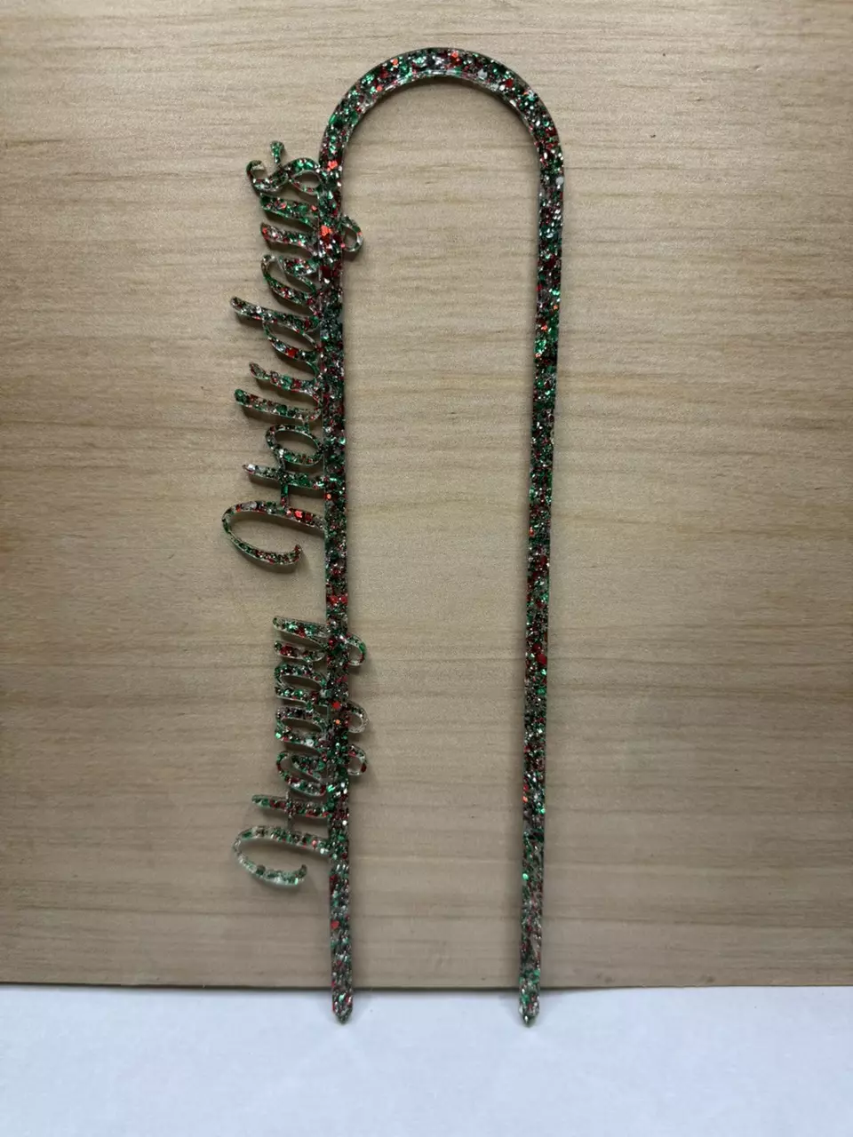 plant/1pk Red/Green Glitter “Happy Holidays” 11” Rounded Trellis-0