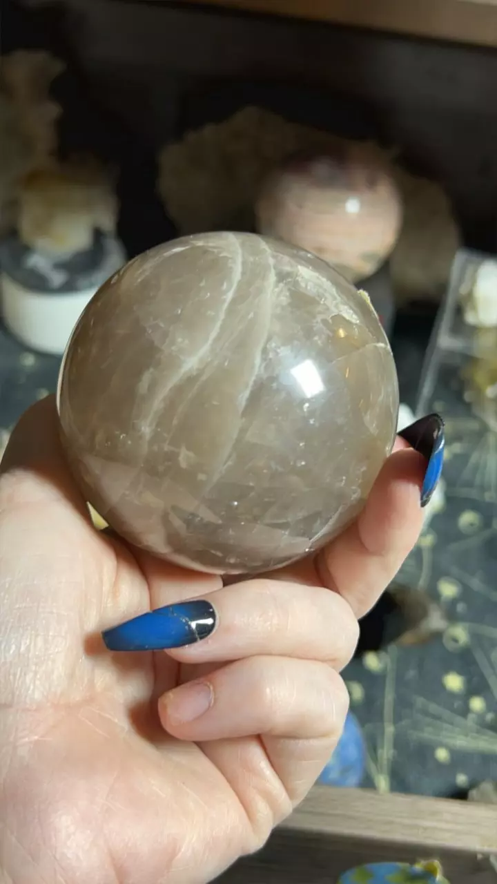 plant/Smokey Blue Quartz Sphere-0