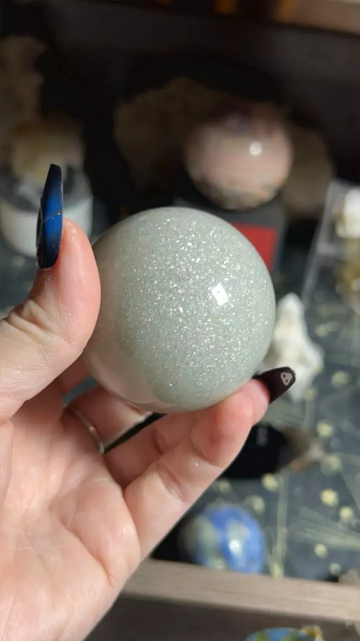 plant/Sage Mica Sphere-0