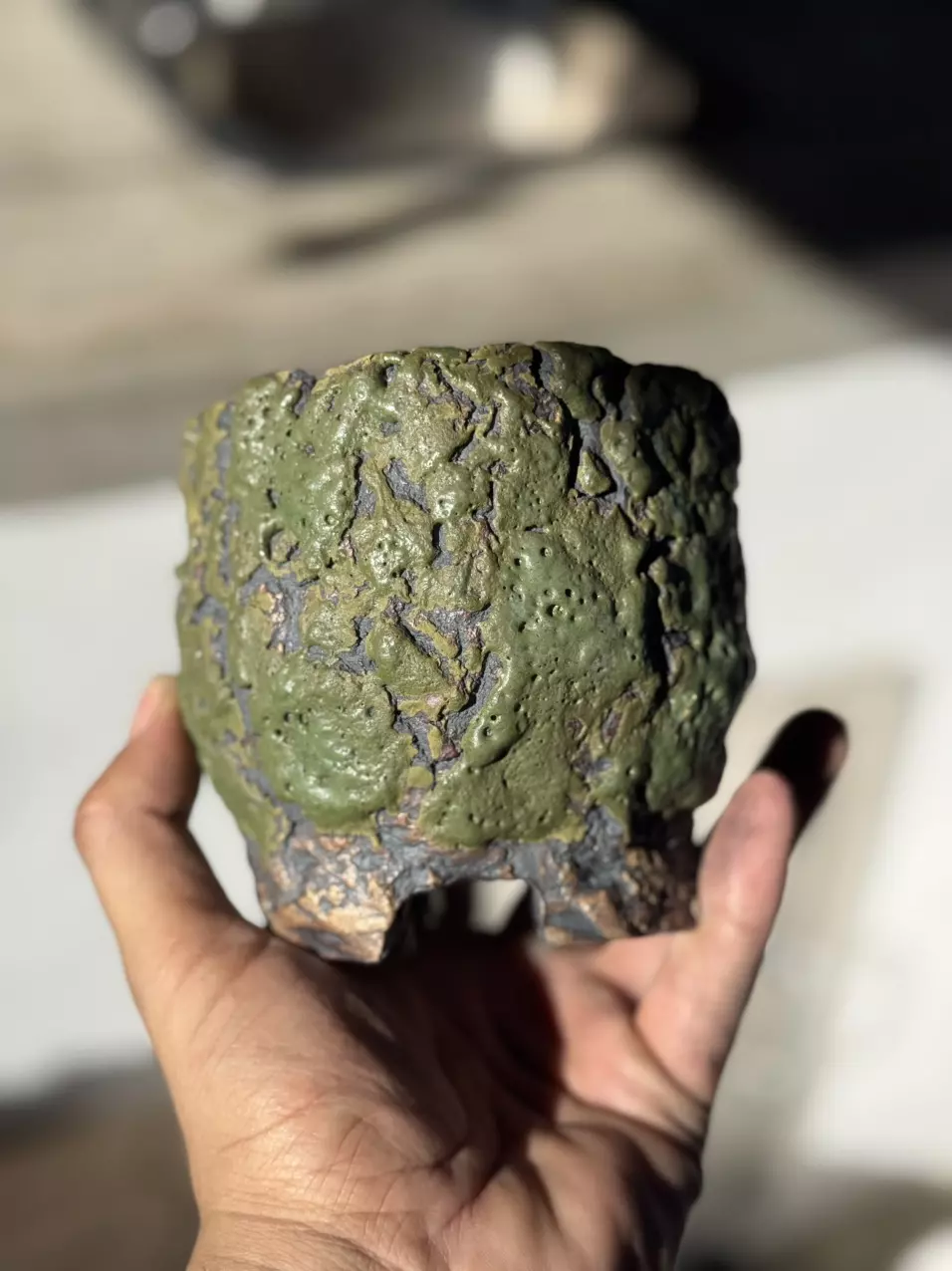 plant/Green crater footed 4x4-0