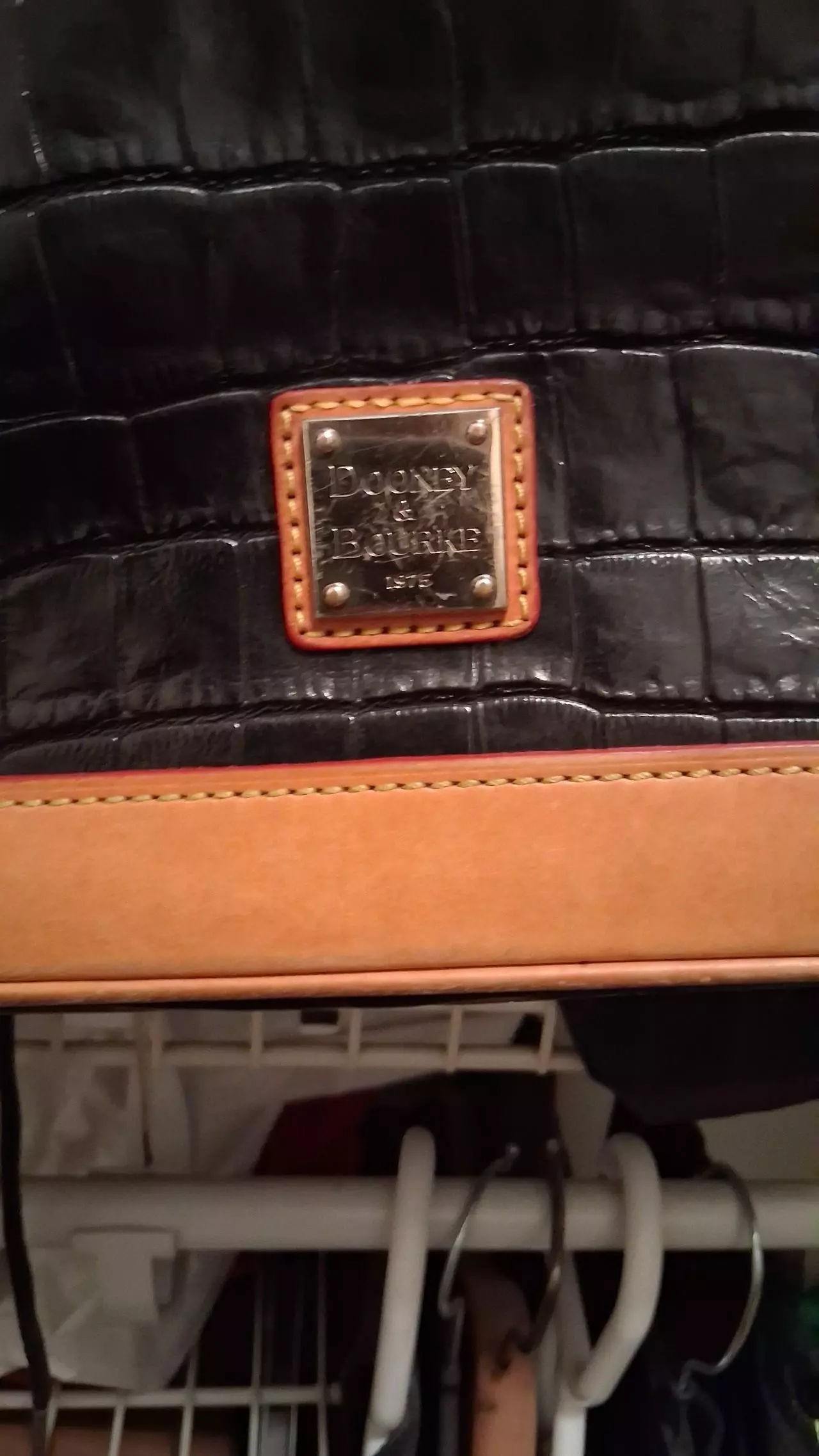 plant/croc embossed Dooney &-1