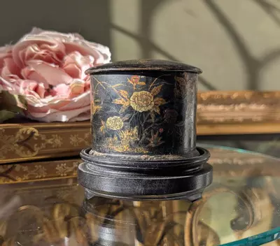 plant/Antique English Chinoiserie Laquered box-0-thumbnail