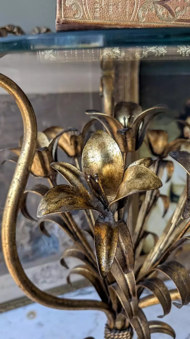 plant/Vintage Italian Tole side table-1