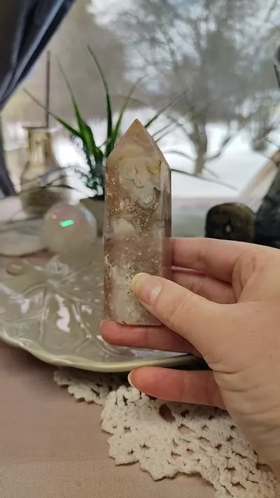 plant/Pink Amethyst with Flower Agate-0-thumbnail