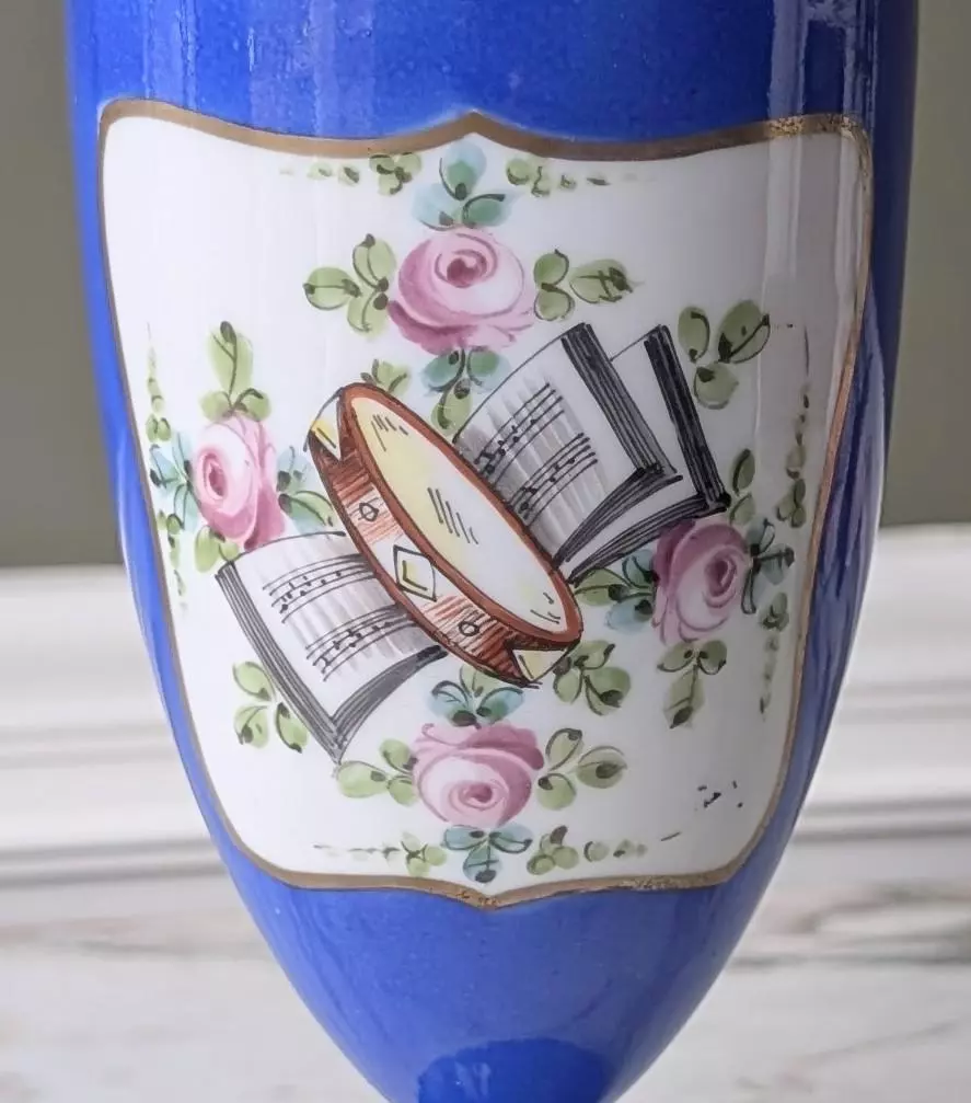 plant/Sevres style French Bronze & porcelain Cassolette-1