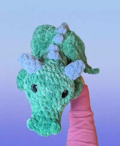 plant/Axel the Splooting dragon - spearmint and periwinkle-2-thumbnail