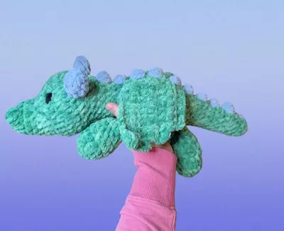 plant/Axel the Splooting dragon - spearmint and periwinkle-3-thumbnail