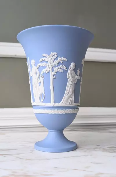 plant/Vintage Wedgwood Jasperware vase with Neoclassical scenes-1-thumbnail