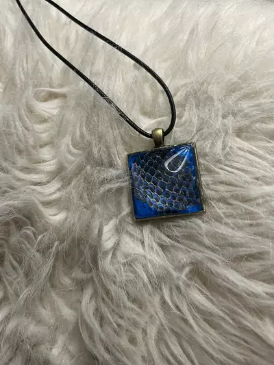 plant/Handmade Snake Shed Pendant Necklace-0-thumbnail