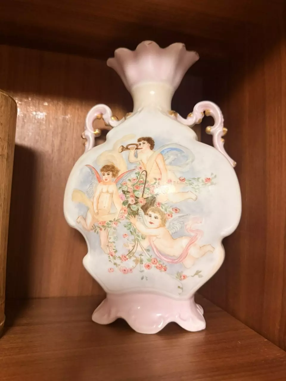 plant/handpainted MR Limoges urn vase-0