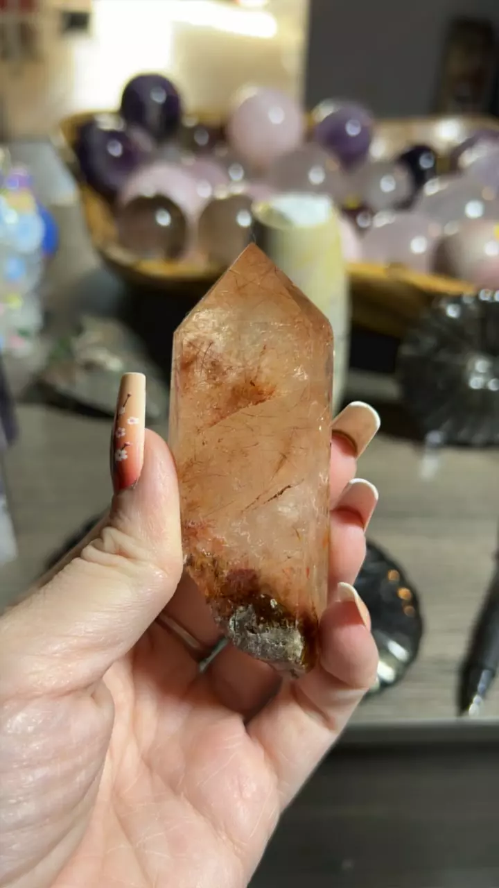 plant/Quartz from Inner Mongolia with Amphibole and Rutile-0