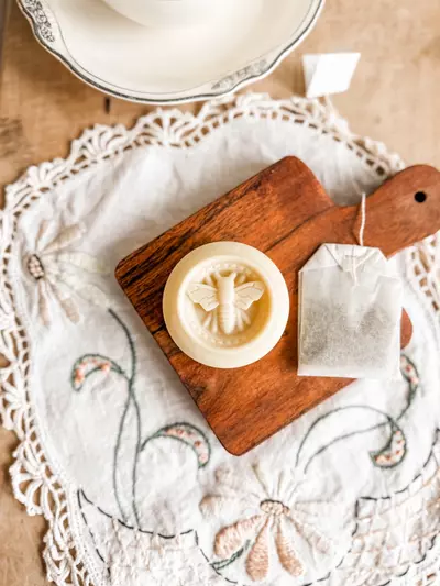 plant/White Tea scented Butter Bar: Hard lotion in travel tin-0-thumbnail