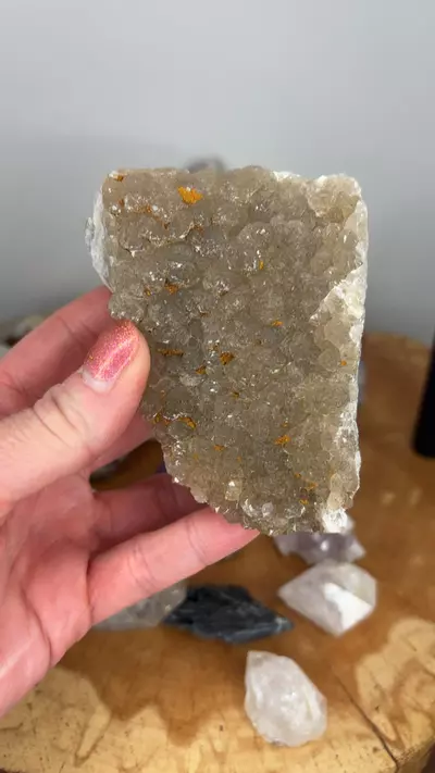 plant/Rootbeer Quart on Lace Agate-0-thumbnail