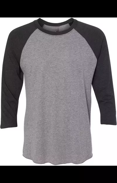 plant/♥️Baseball T-shirt Dark Heather Gray/BLACK 3/4th sleeves Size M♥️-1-thumbnail