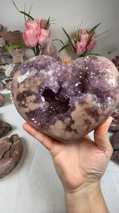 plant/pink amethyst statement heart A10072-0-thumbnail