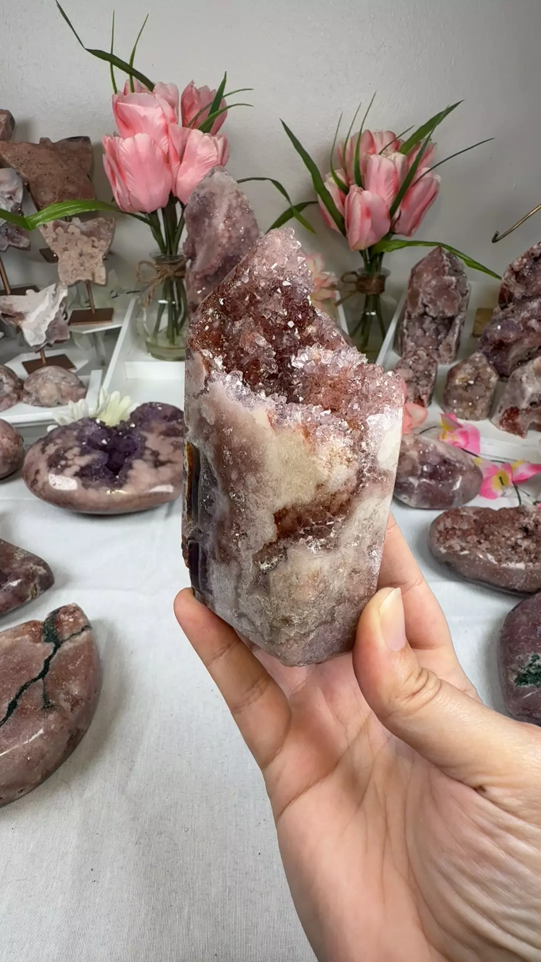 plant/pink amethyst tower A10049-0