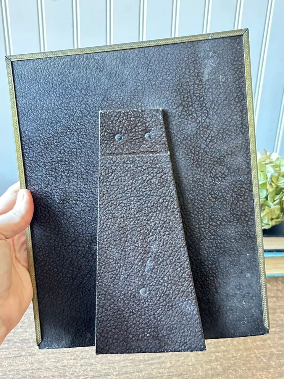 plant/Large vintage brass frame  8x10-4