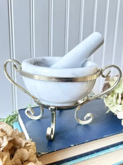 plant/Marble mortar and pestle 3x4 1/2-1-thumbnail