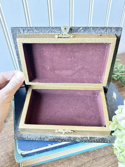 plant/“War and Peace” felt lined box 6 1/2x 4 1/2x 1 1/2-2-thumbnail