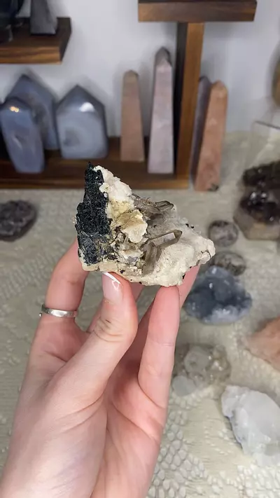 plant/Aegirine, Microcline, & Smoky Quartz Specimen from Malawi-0-thumbnail