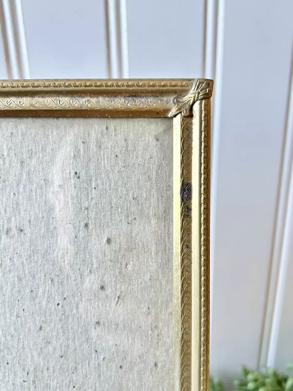 plant/Large vintage brass frame  8x10-1