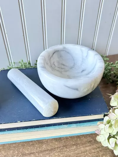 plant/Marble mortar and pestle 3x4 1/2-4-thumbnail