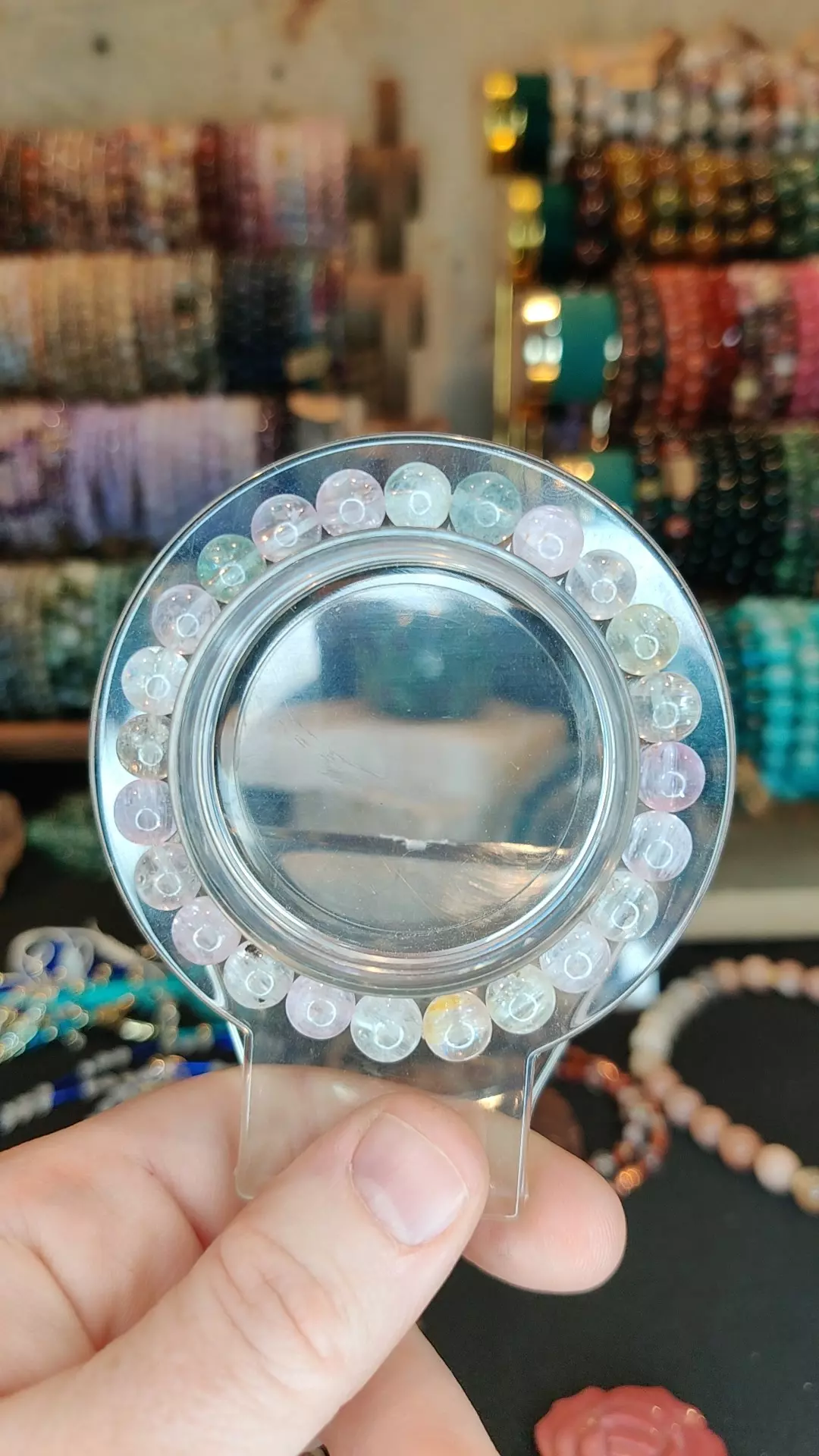 plant/Super HQ Icy Multi-Color Kunzite 8mm Bracelet (6.5")-0